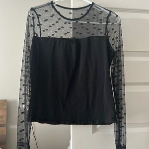 Black sheer top